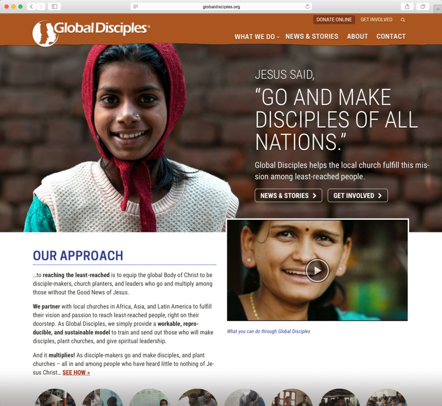 Screenshot from Global Disciples site